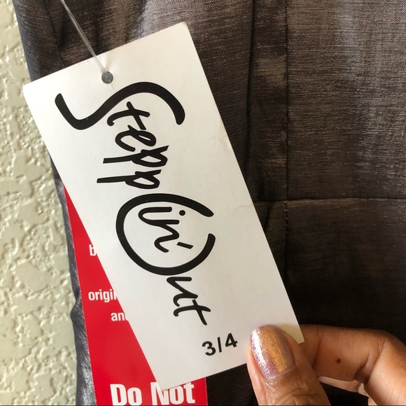 NWT STEPPIN OUT Metallic Strapless Dress Sz 3/4 - Picture 5 of 9